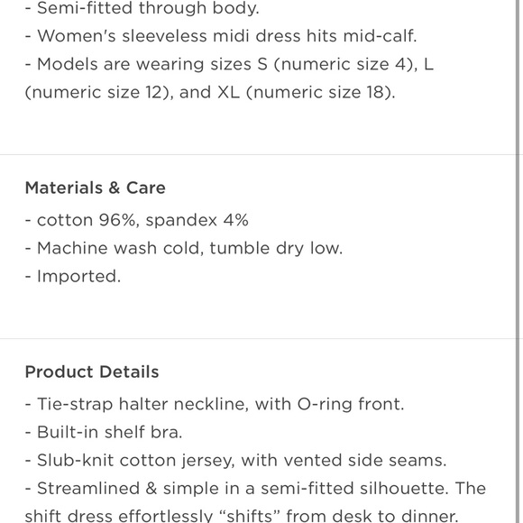 OLD NAVY Pousse Verte Slub-Knit Halter Midi Shift Dress M Tall NWT - Picture 3 of 3